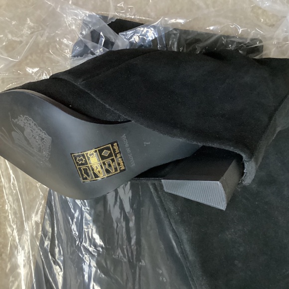 Free People Felicity Black Suede Boots size 7 - Picture 12 of 13